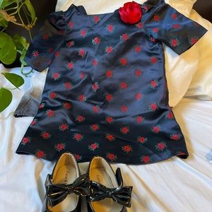 Janie and jack dress / shoes size 6 ( toddler) dress size / 12 to 18 months